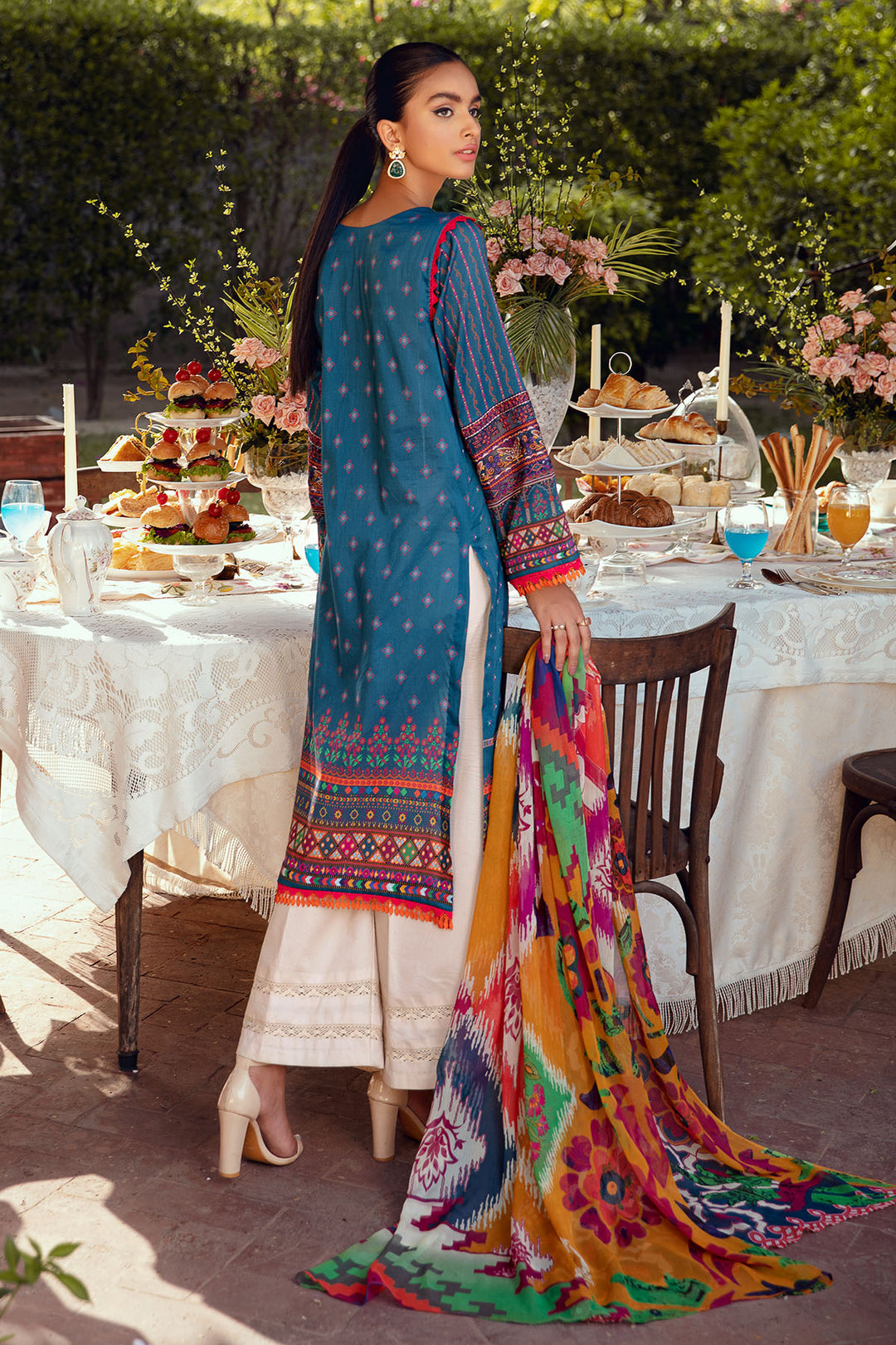 2897-SAFFRON DIGITAL PRINTED LAWN UNSTITCHED
