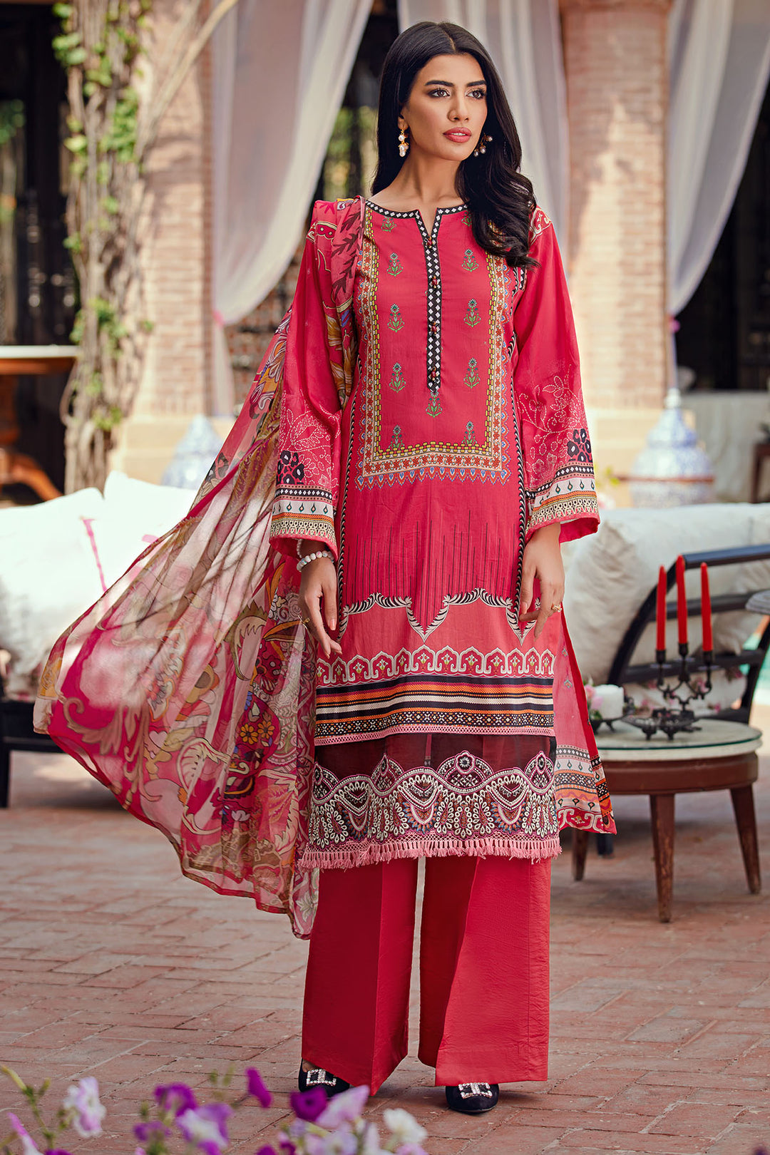2904-MANDARIN DIGITAL PRINTED LAWN UNSTITCHED