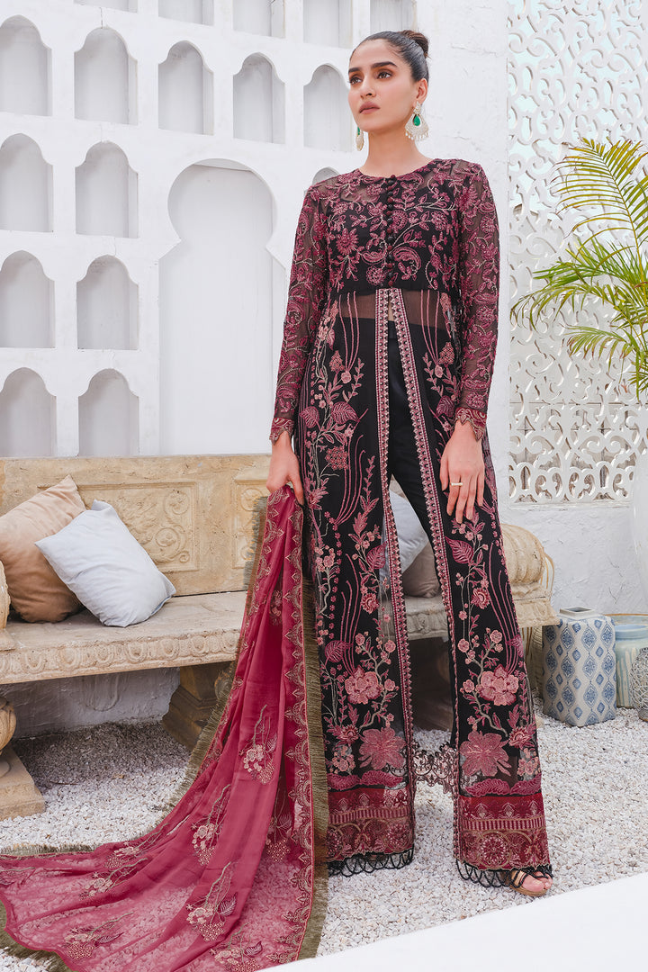 2912-MIDNIGHT-HUES EMBROIDERED BEMBERG CHIFFON UNSTITCHED