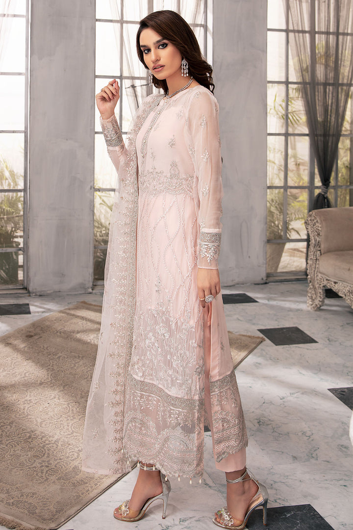 3006-OLD-FLAME EMBROIDERED BEMBERG CHIFFON UNSTITCHED