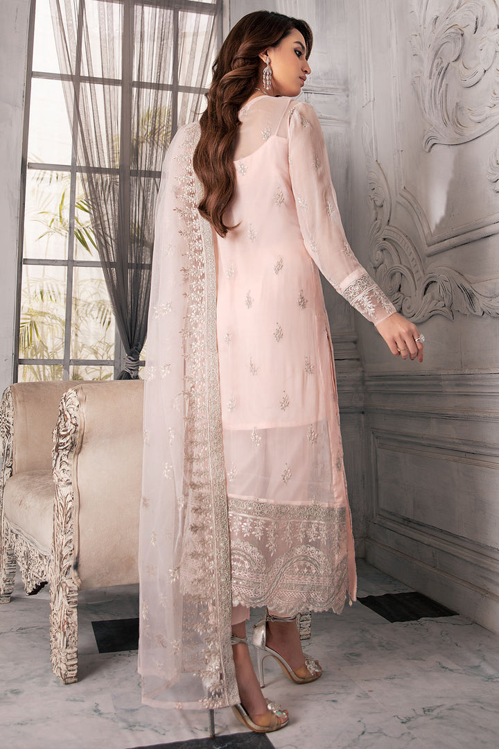 3006-OLD-FLAME EMBROIDERED BEMBERG CHIFFON UNSTITCHED