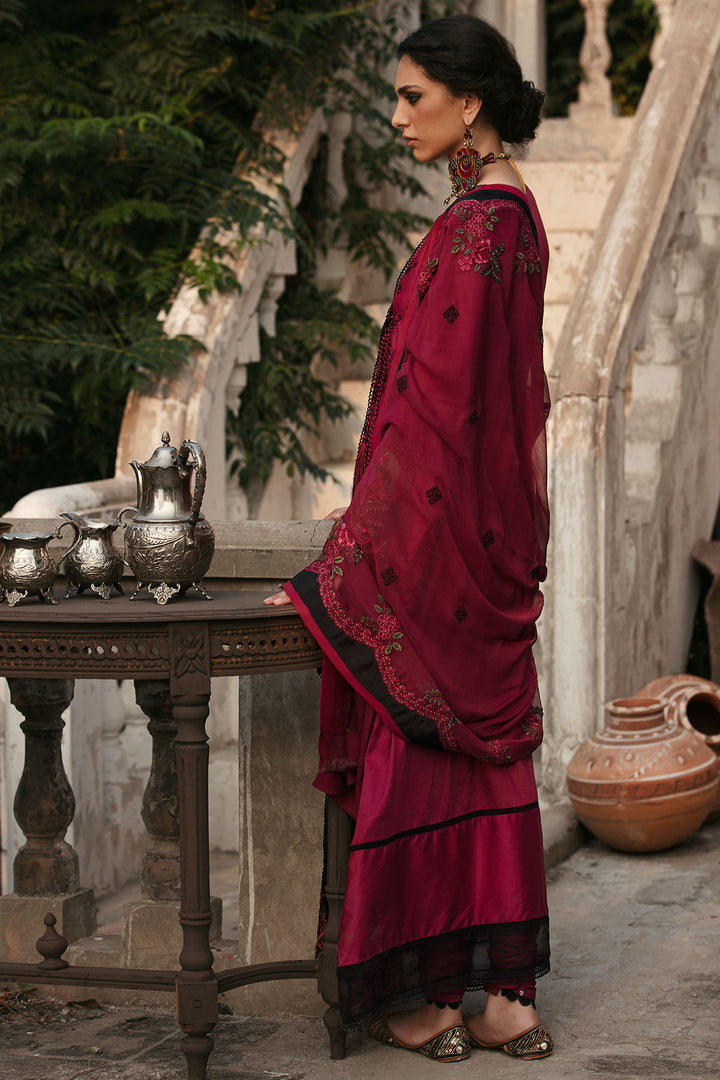 3020-FALAK-B EMBROIDERED COTTON SATIN UNSTITCHED