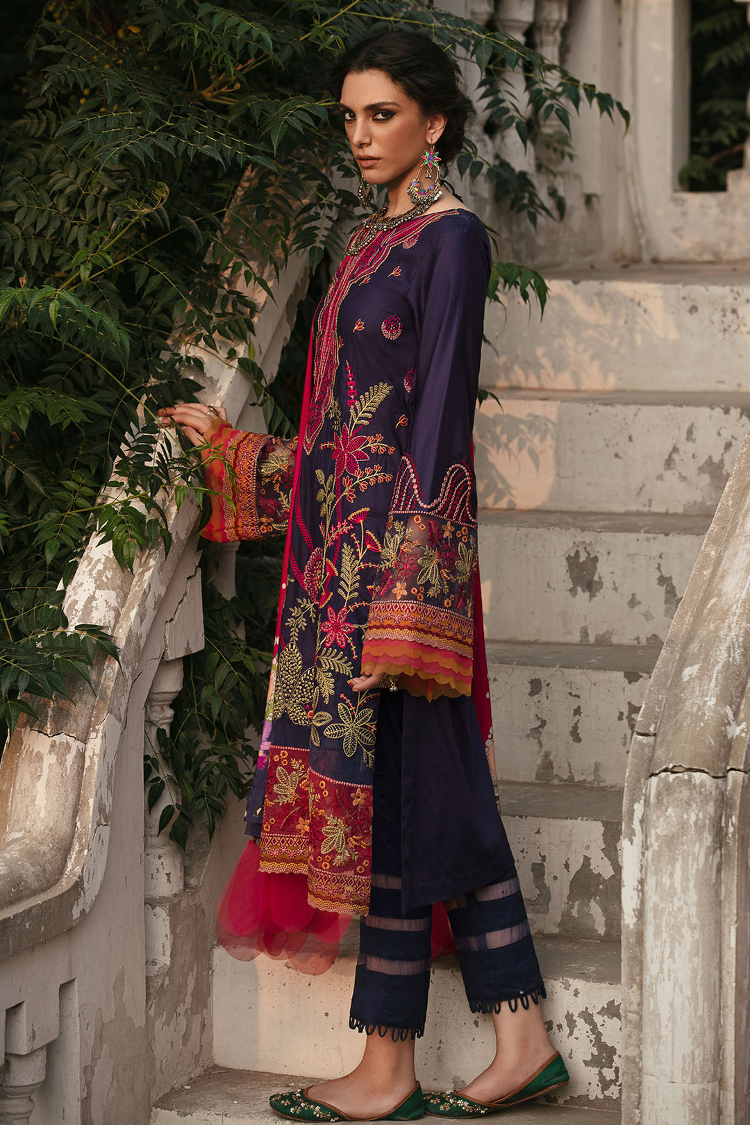 3022-SABZ-BAGH- A EMBROIDERED COTTON SATIN UNSTITCHED