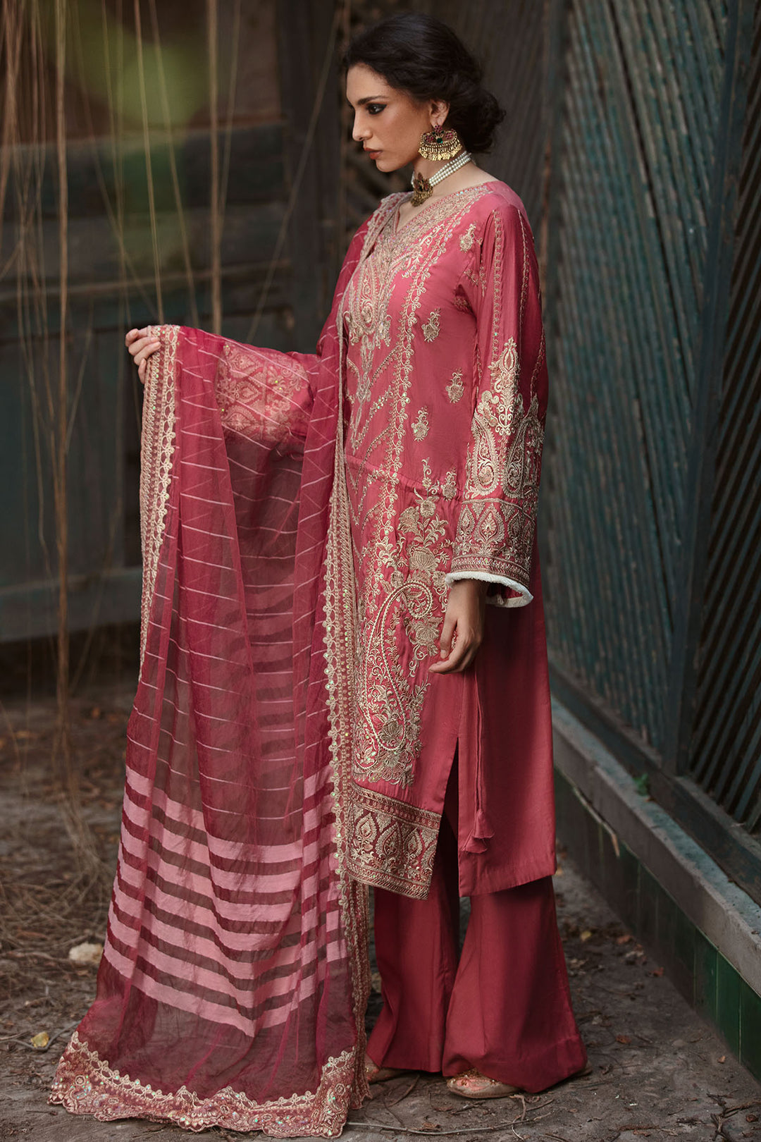 3024-ZAHRI- B EMBROIDERED COTTON SATIN UNSTITCHED