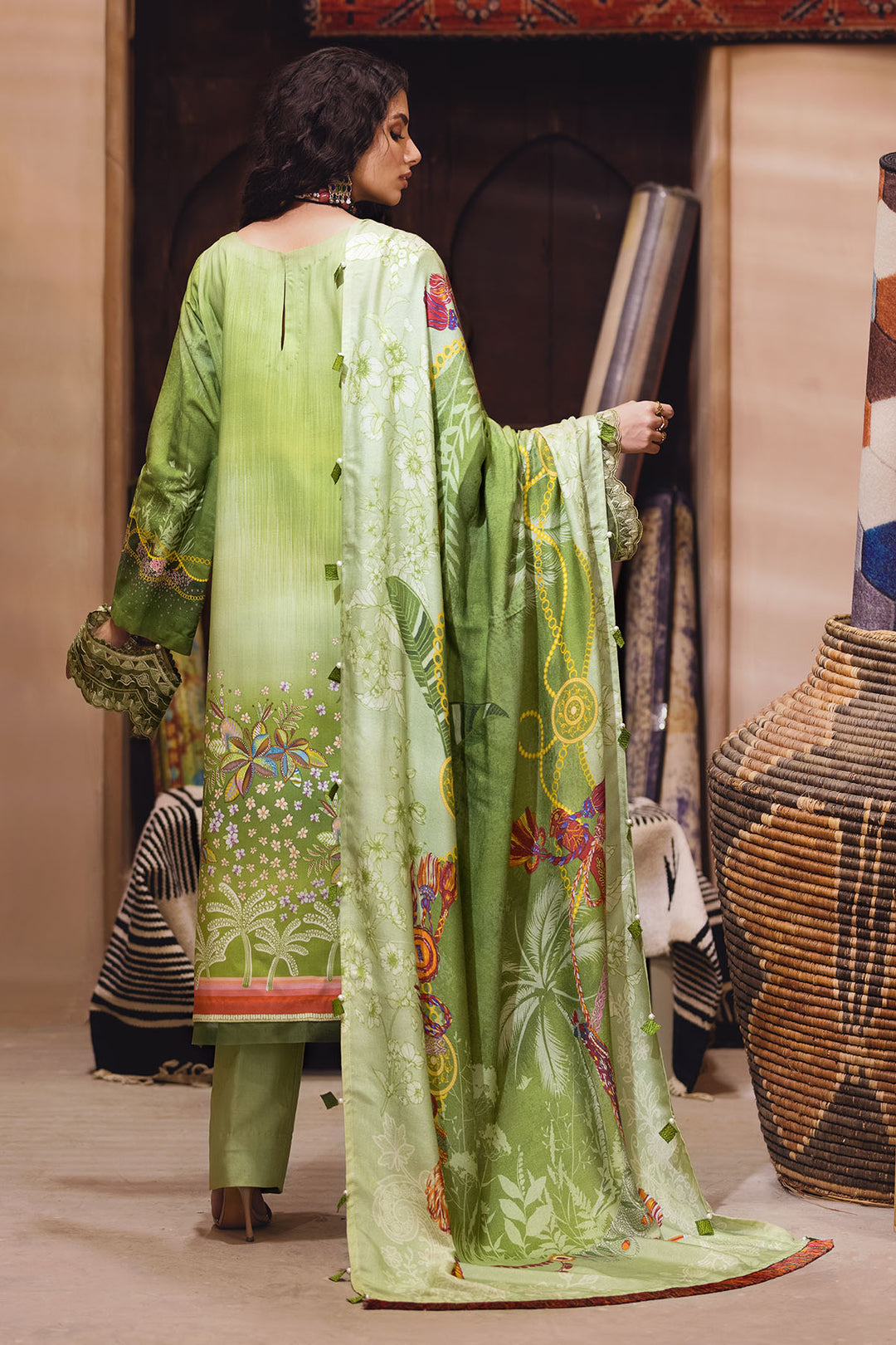 3103-ESIN DIGITAL PRINTED EMBROIDERED LINEN UNSTITCHED