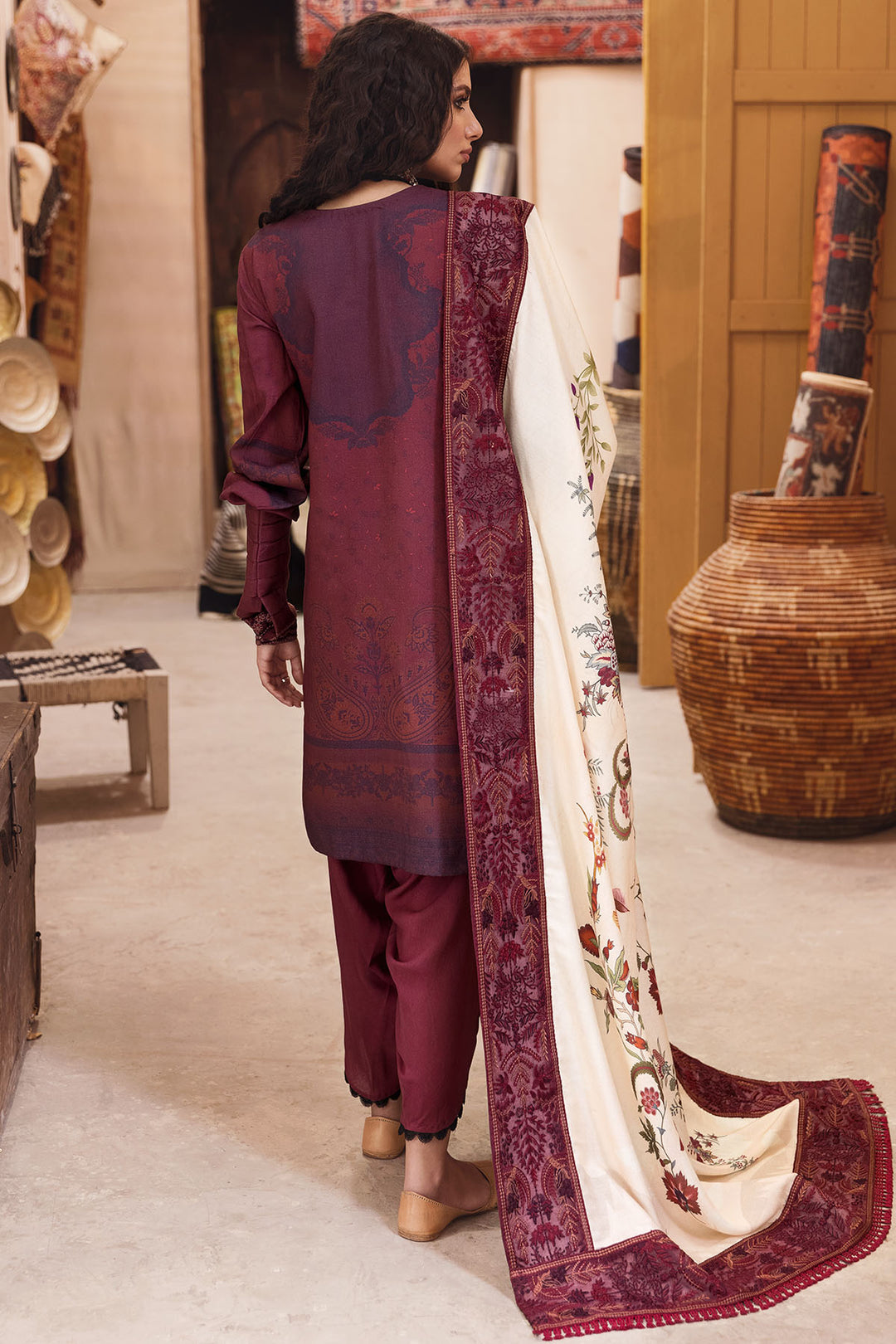 3109-FERAY DIGITAL PRINTED EMBROIDERED LINEN UNSTITCHED