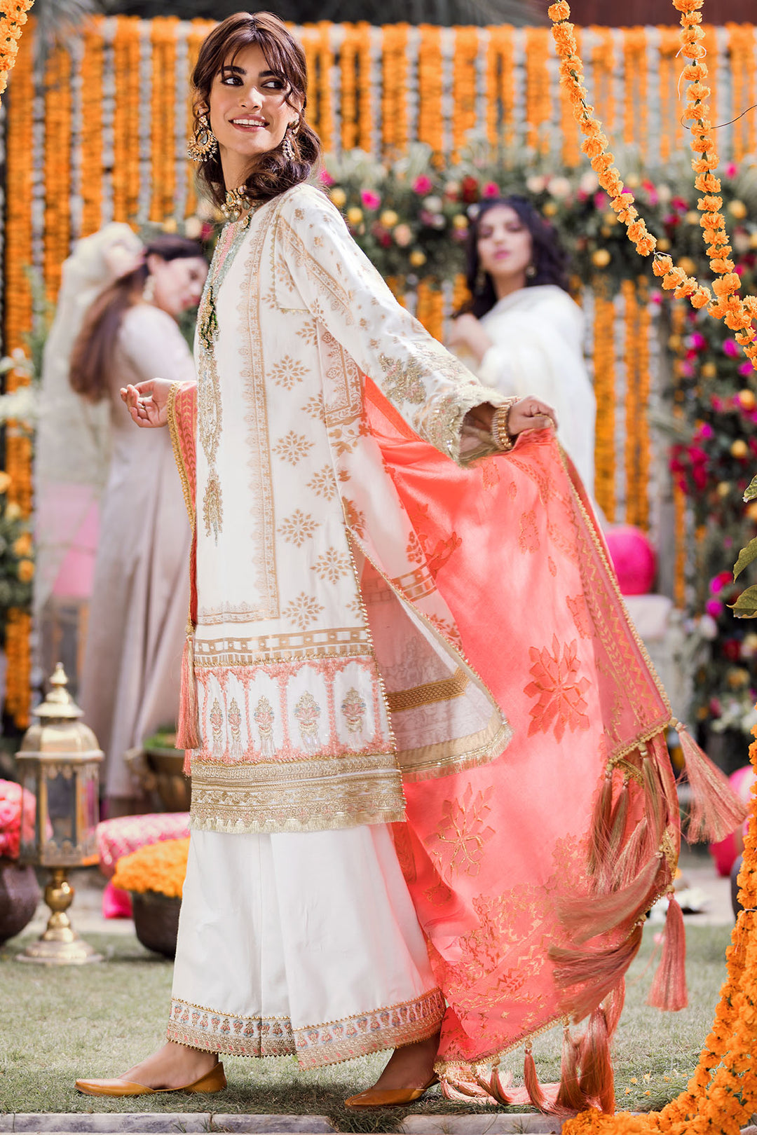 3136-MEHFIL EMBROIDERED JACQUARD UNSTITCHED