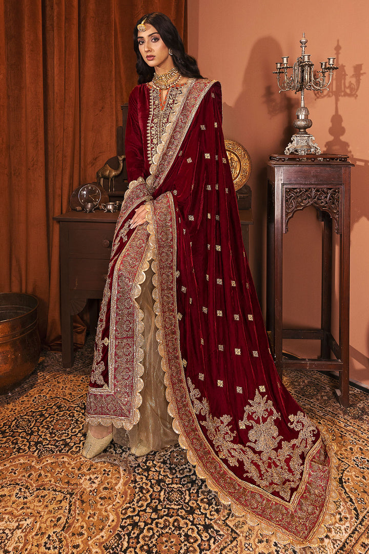 3165-ZIL-E-HUMA EMBROIDERED VELVET UNSTITCHED
