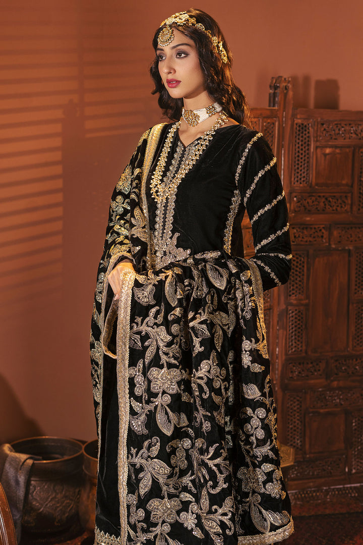 3166-ANJUMAN EMBROIDERED VELVET UNSTITCHED