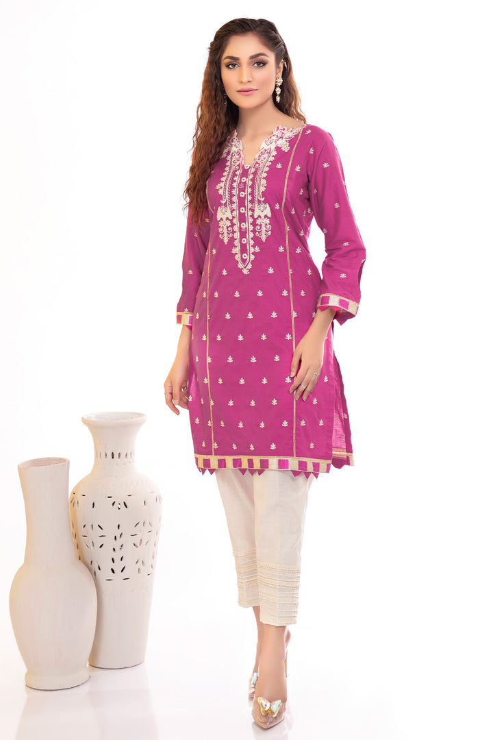 3176-MINA EMBROIDERED LAWN STITCHED