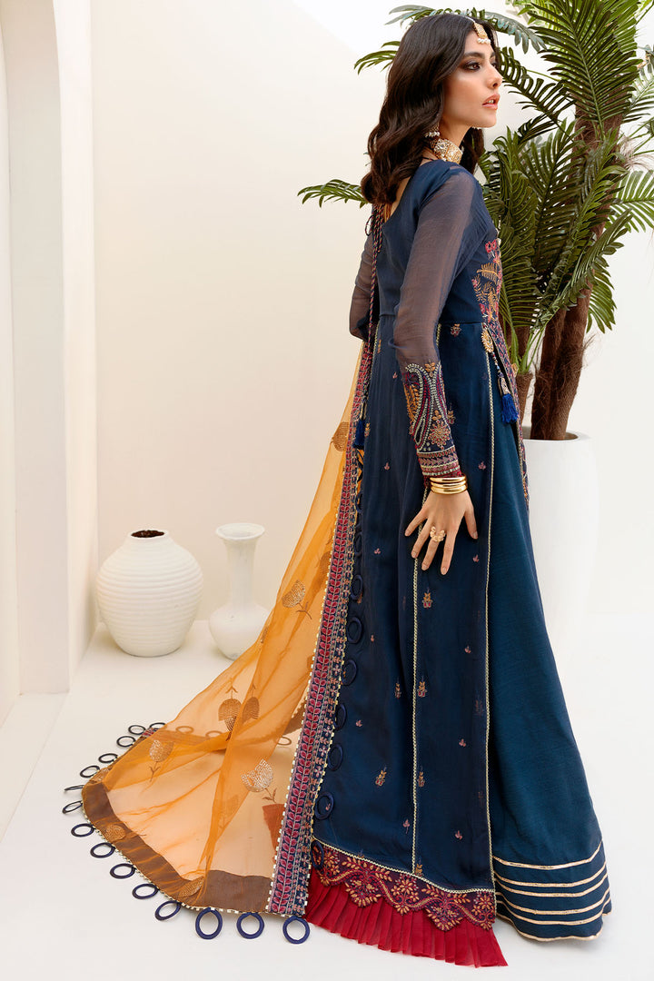 3187-RAZEL-BERRY EMBROIDERED BEMBERG CHIFFON UNSTITCHED
