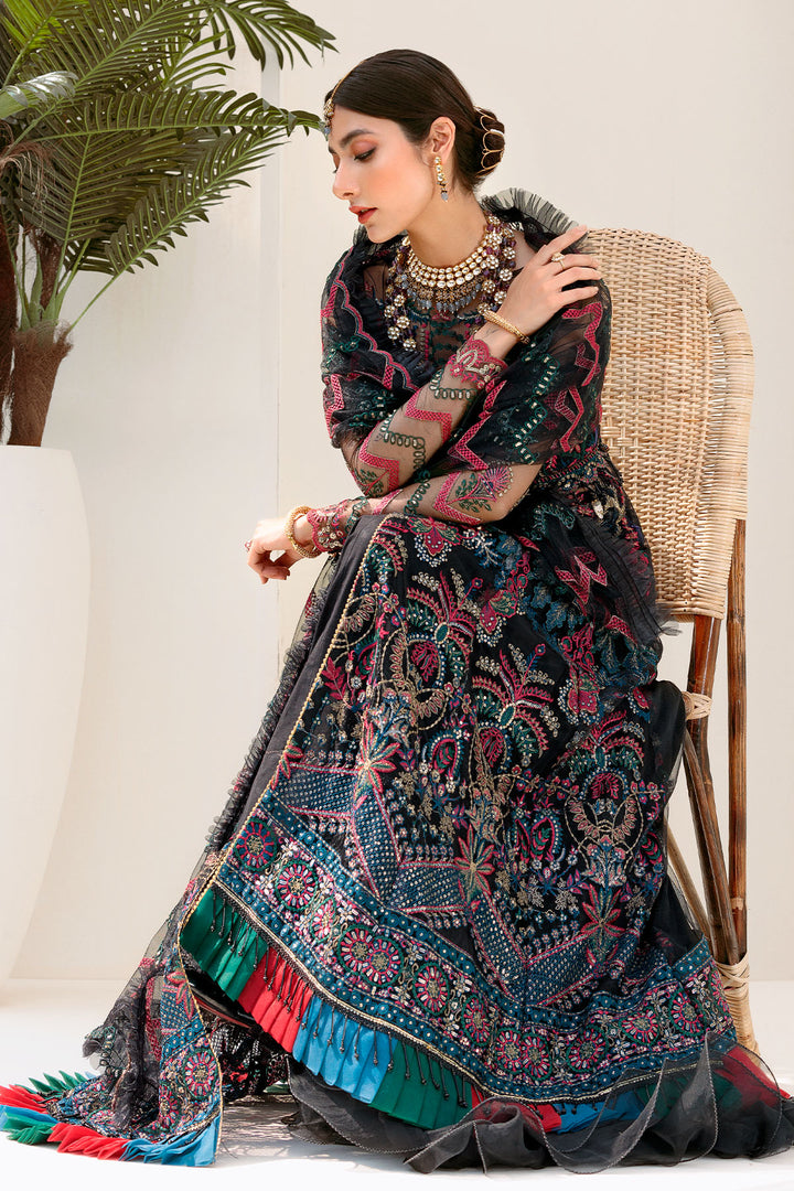 3191-BLACK-GALAXY EMBROIDERED SILK NET UNSTITCHED
