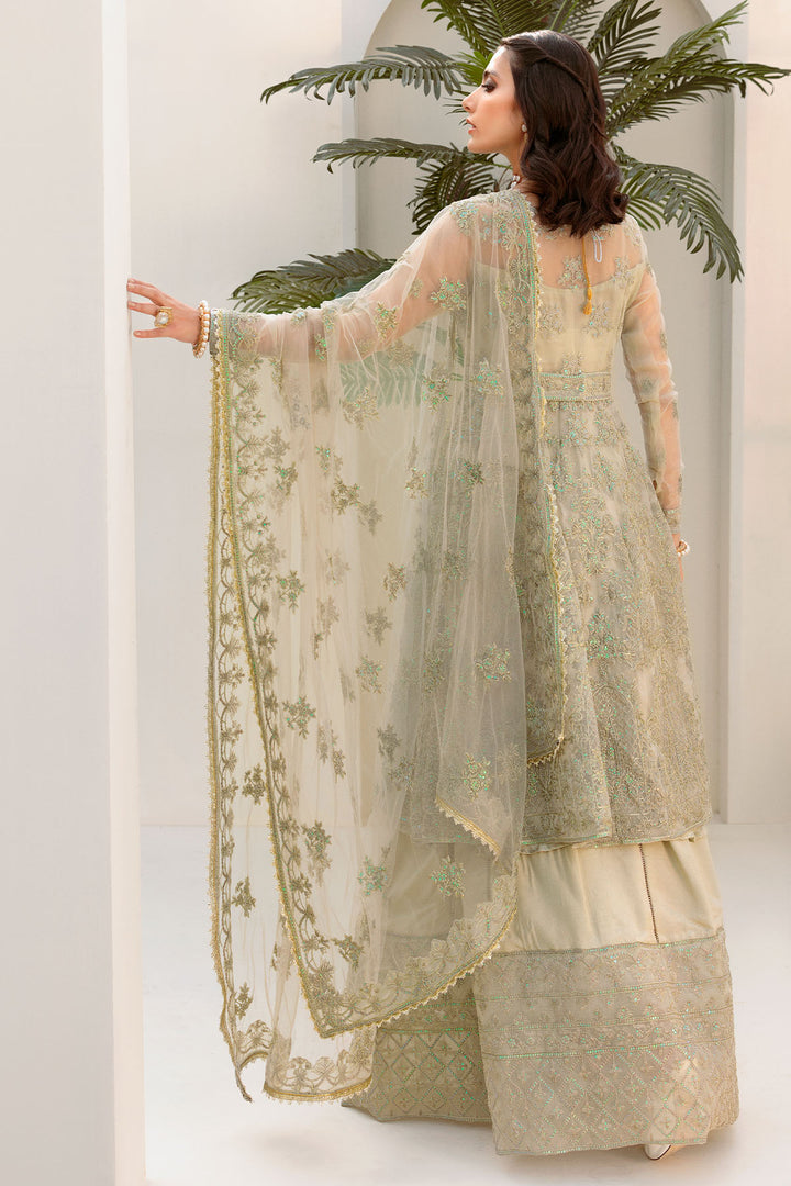 3193-MOON-SHINE EMBROIDERED ORGANZA UNSTITCHED