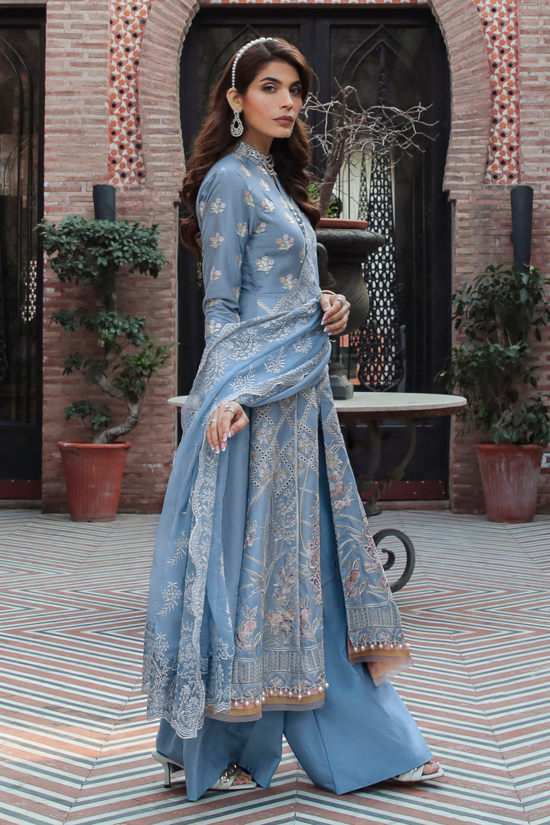 3207-WATER-LILY EMBROIDERED LAWN UNSTITCHED