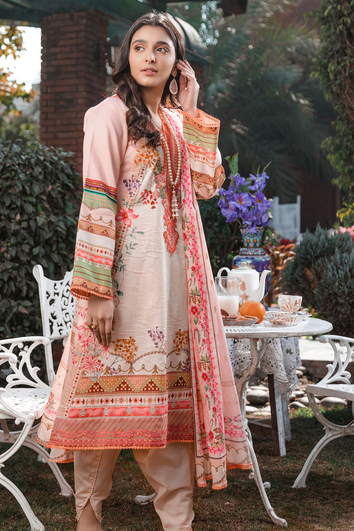 3242-SALMON DIGITAL PRINTED LAWN UNSTITCHED