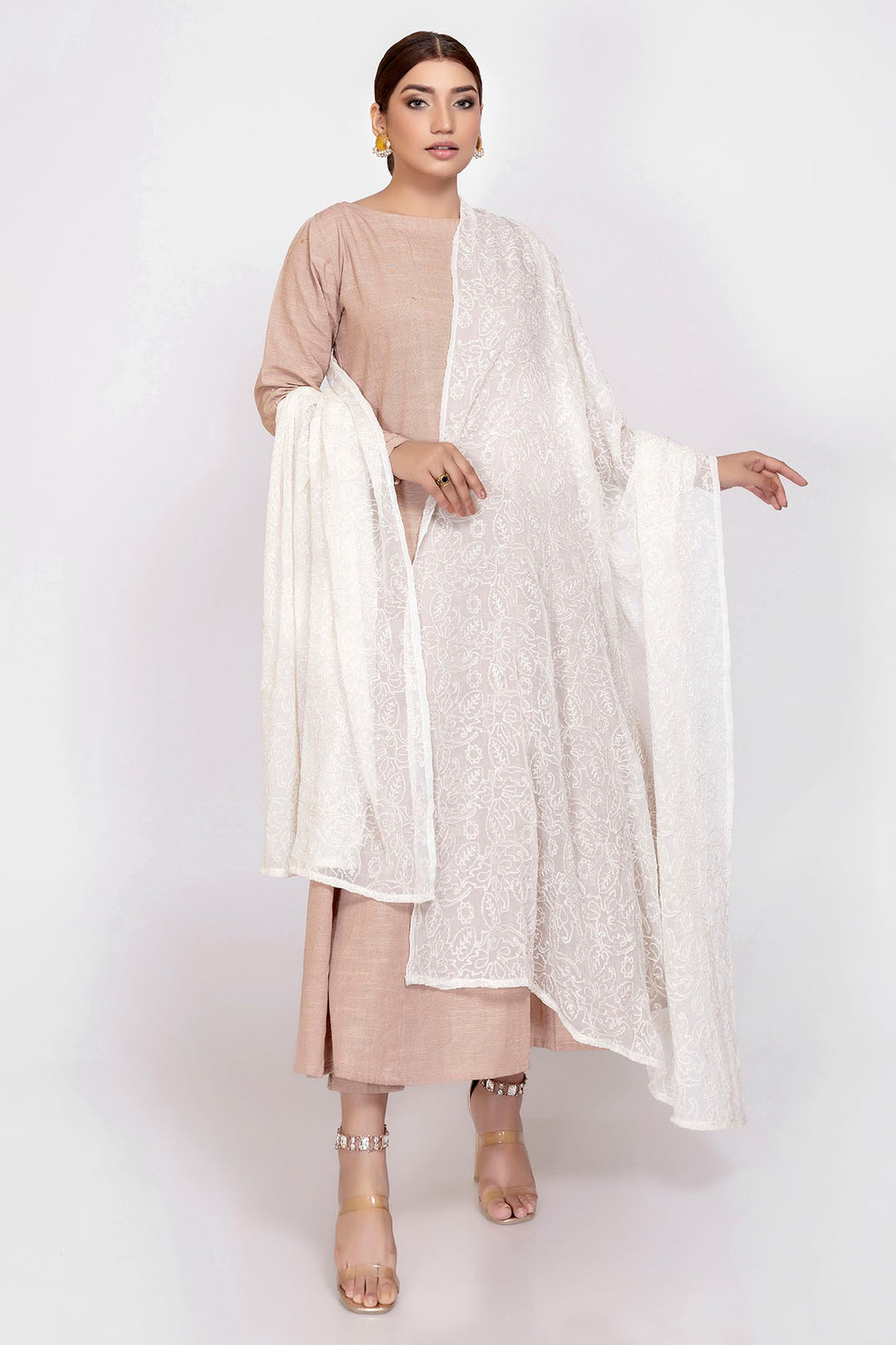 3311-LIANA EMBROIDERED CHIFFON DUPATTA