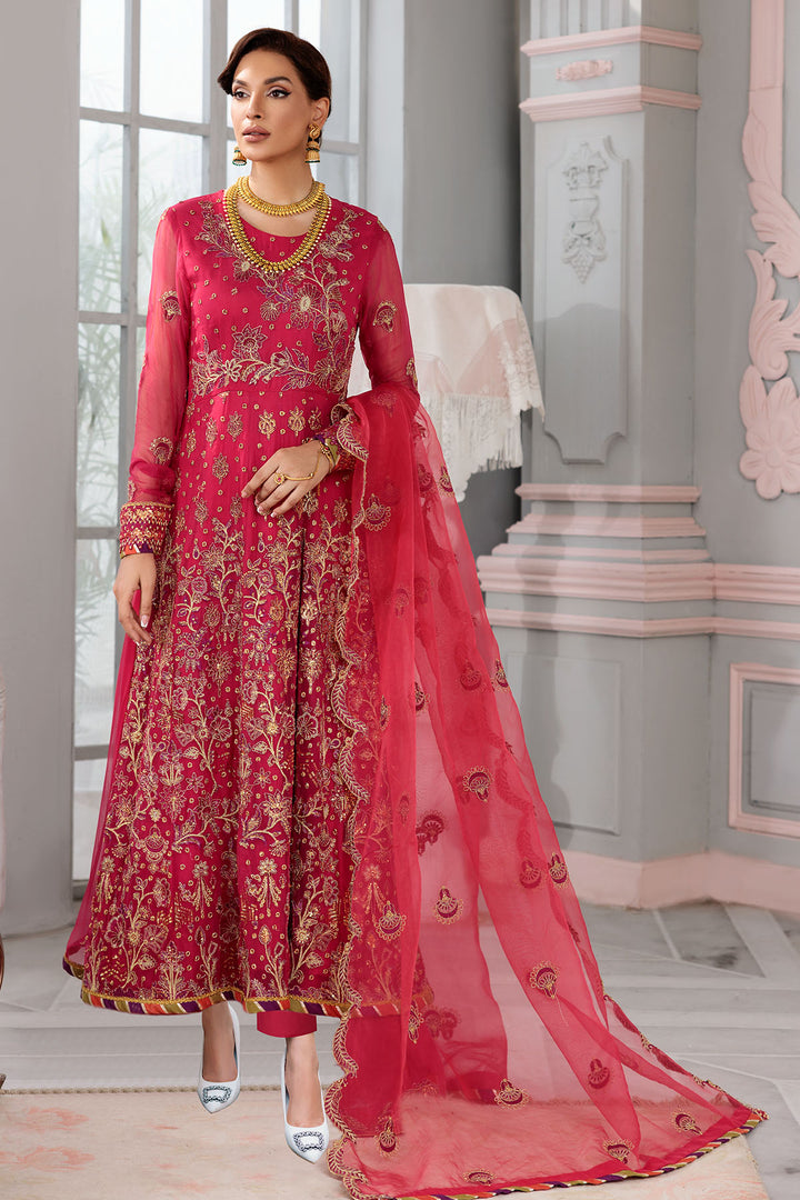 3397-FLORAISON EMBROIDERED BEMBERG CHIFFON STITCHED