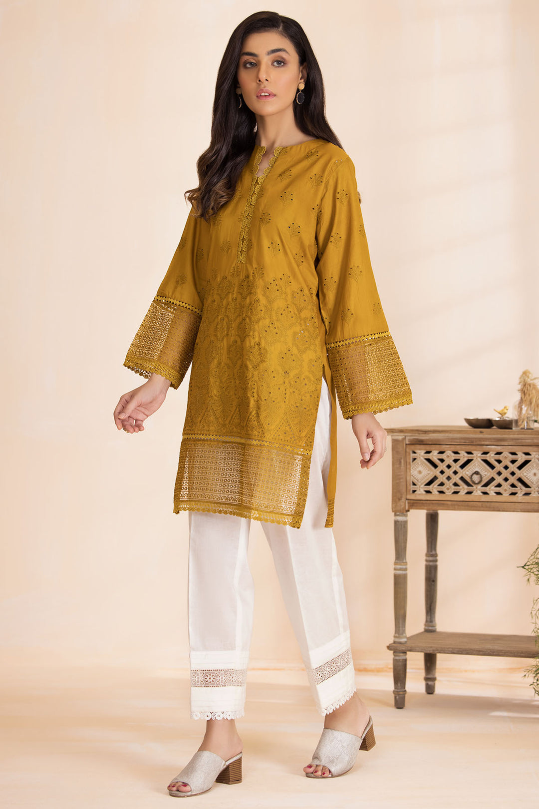 3408-PRIMROSE EMBROIDERED SCHIFFLI LAWN STITCHED