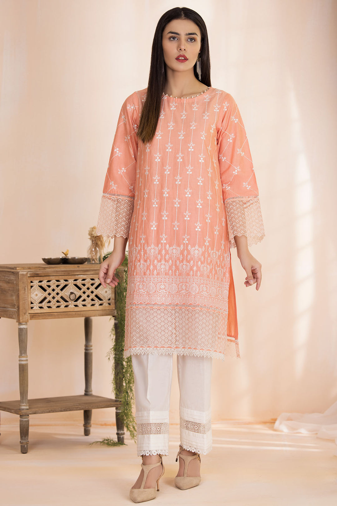 3410-SHOSHIN EMBROIDERED SCHIFFLI LAWN STITCHED