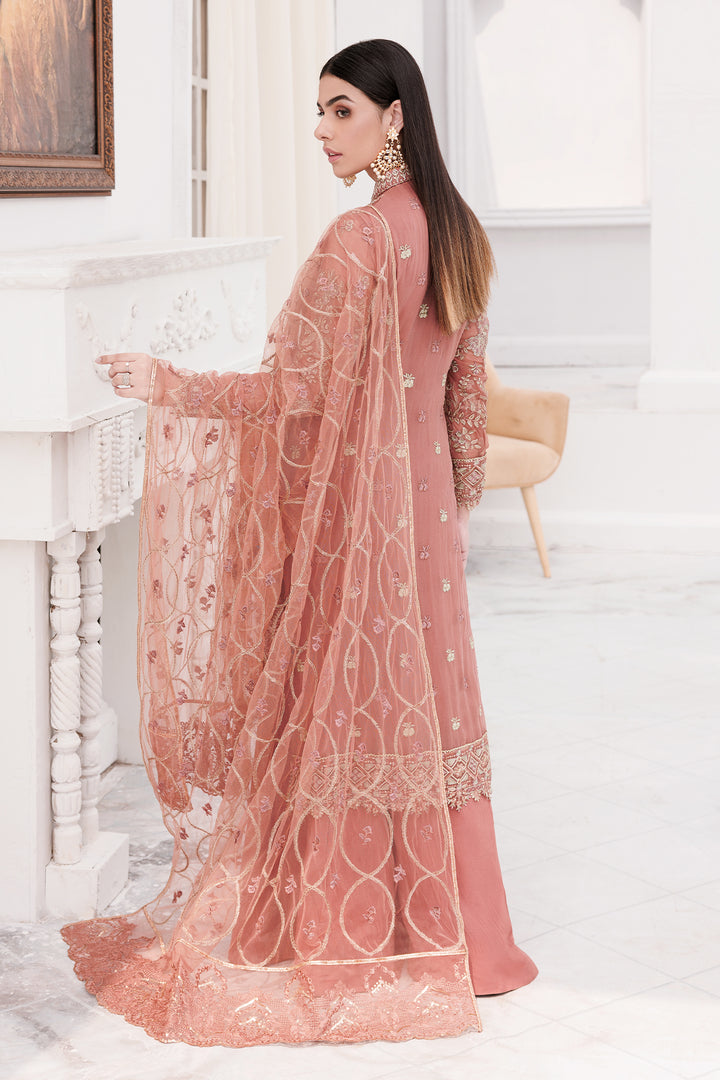 3459-BENTON EMBROIDERED BEMBERG CHIFFON UNSTITCHED