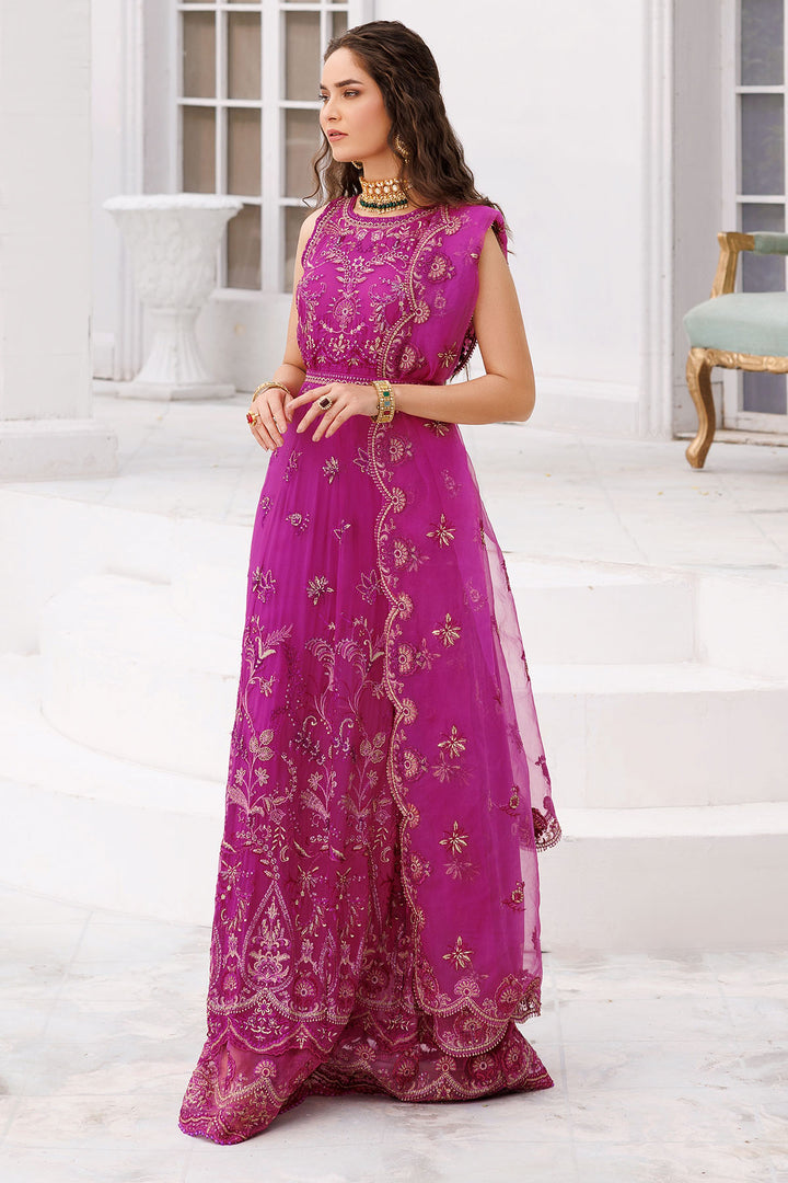 3462-HASS EMBROIDERED BEMBERG CHIFFON UNSTITCHED