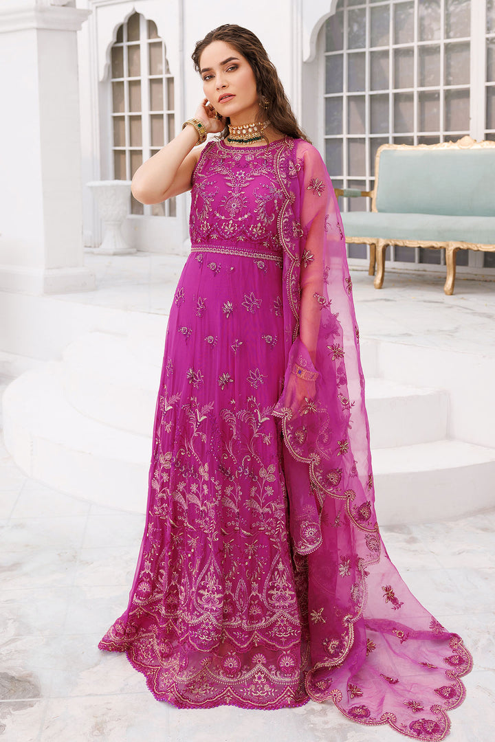 3462-HASS EMBROIDERED BEMBERG CHIFFON UNSTITCHED