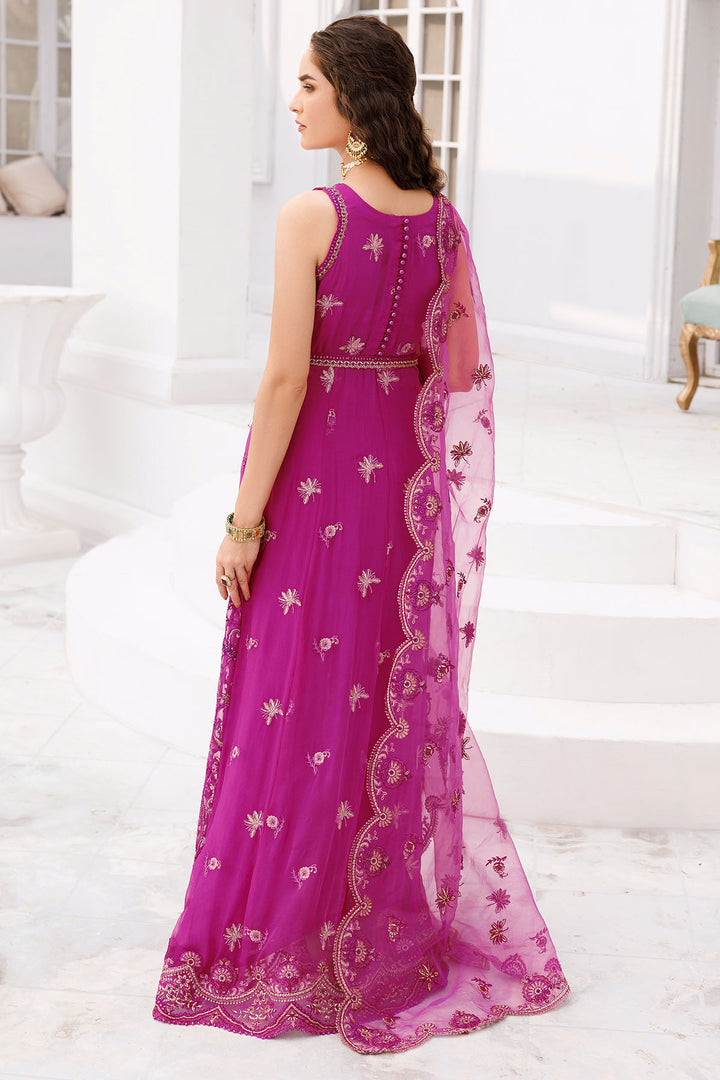 3462-HASS EMBROIDERED BEMBERG CHIFFON UNSTITCHED