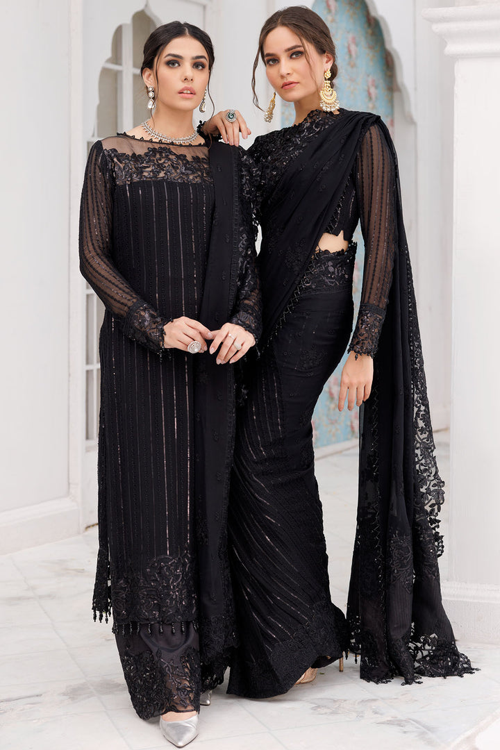 3463-OPAL EMBROIDERED BEMBERG CHIFFON UNSTITCHED