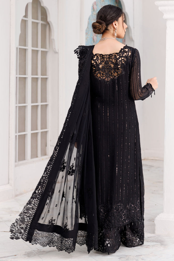 3463-OPAL EMBROIDERED BEMBERG CHIFFON UNSTITCHED