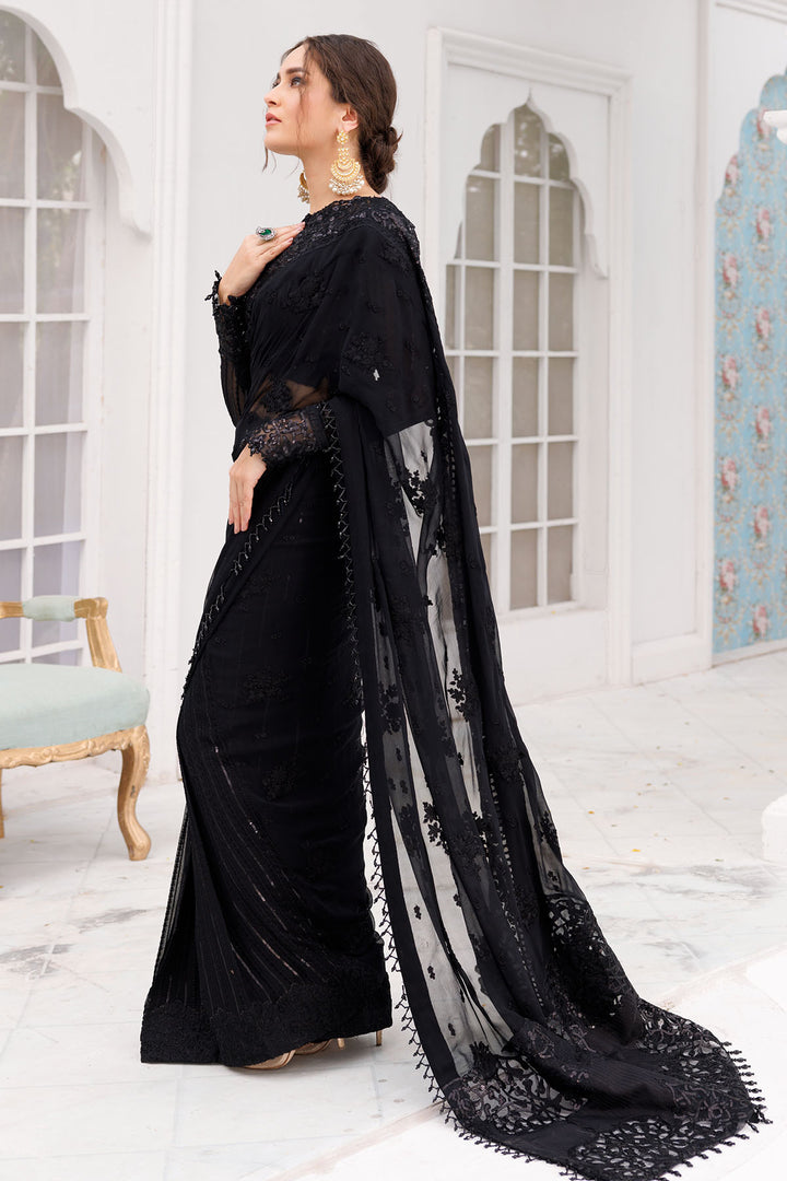 3463-OPAL EMBROIDERED BEMBERG CHIFFON UNSTITCHED