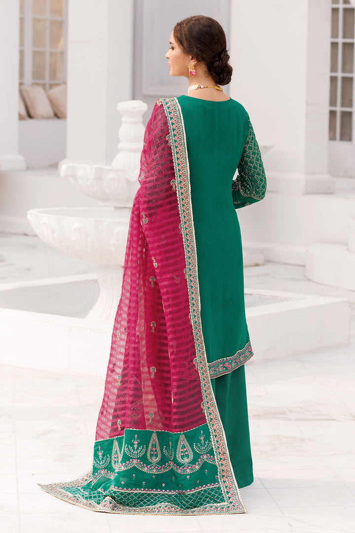 3465-SALAK EMBROIDERED BEMBERG CHIFFON UNSTITCHED