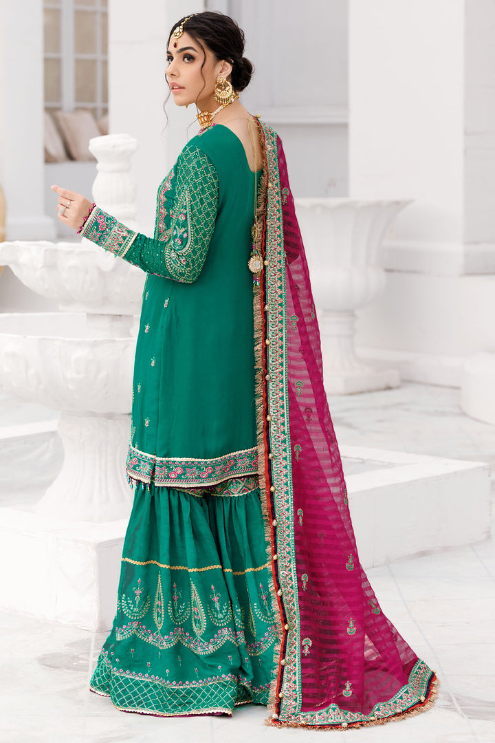 3465-SALAK EMBROIDERED BEMBERG CHIFFON UNSTITCHED