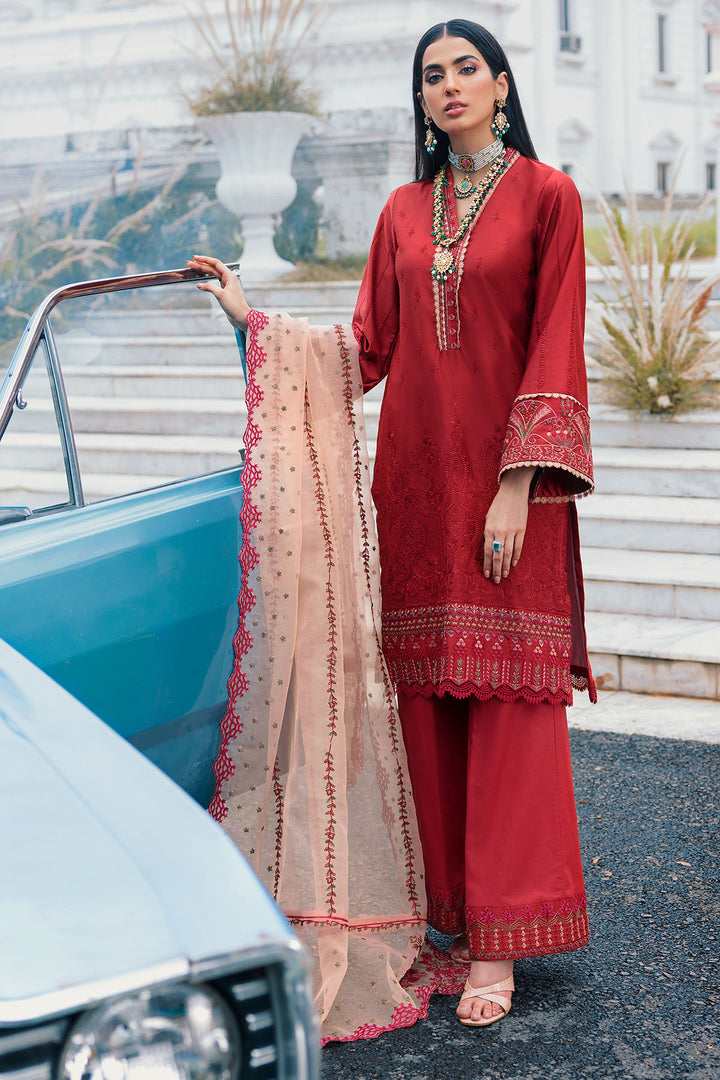 3489-QUOLE EMBROIDERED COTTON SATIN UNSTITCHED