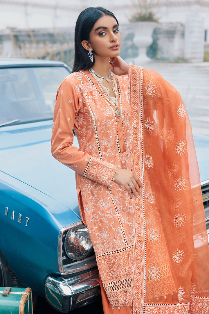 3490-SARAWAK EMBROIDERED COTTON SATIN STITCHED