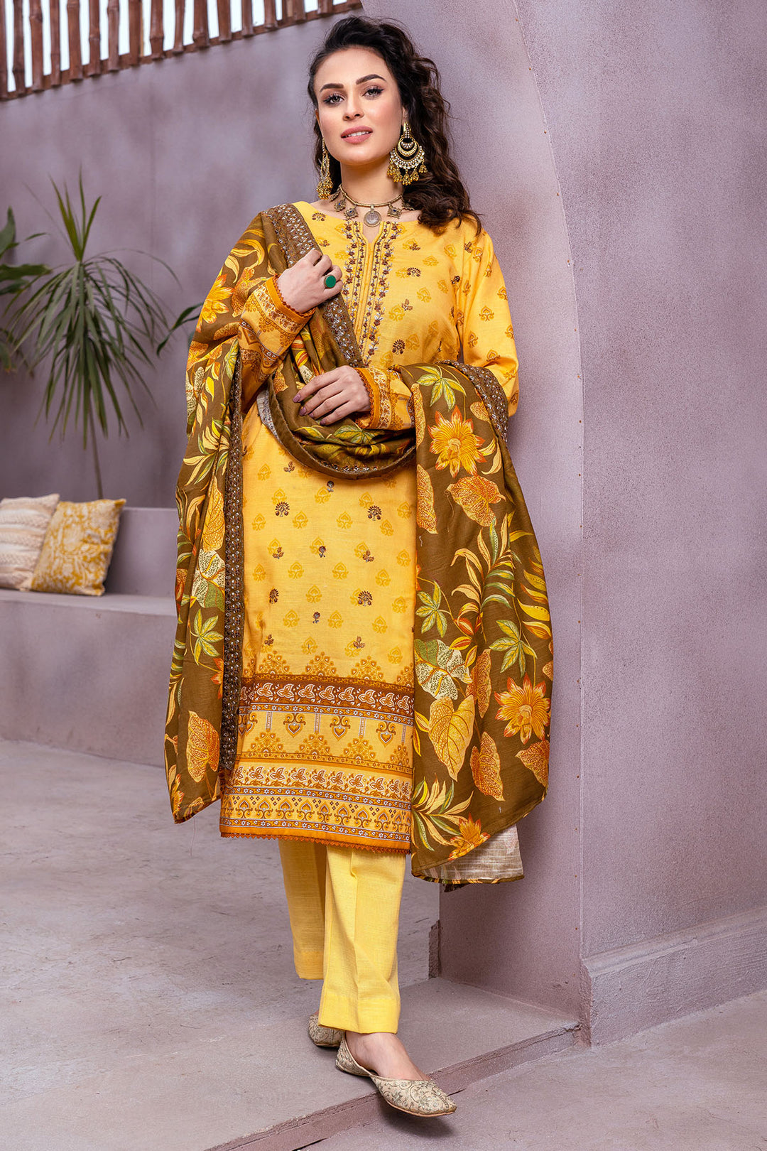 3513-GINA DIGITAL PRINTED KHADDAR UNSTITCHED