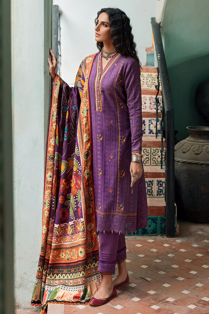 3664-ACEH DIGITAL PRINTED EMBROIDERED KHADDAR UNSTITCHED