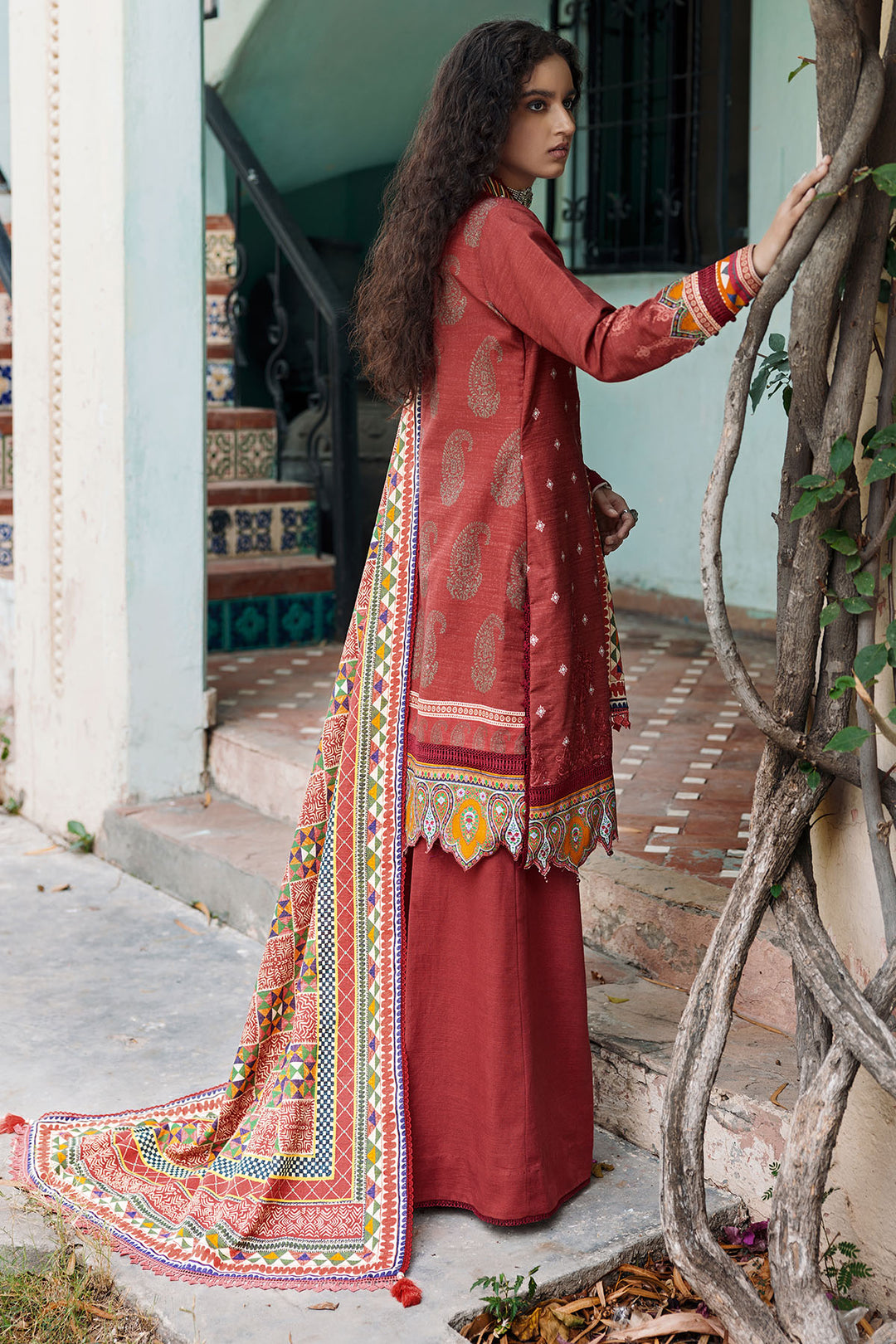 3667-BACOPA DIGITAL PRINTED EMBROIDERED KHADDAR UNSTITCHED