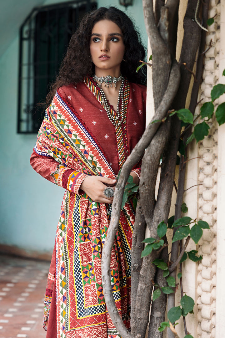 3667-BACOPA DIGITAL PRINTED EMBROIDERED KHADDAR UNSTITCHED