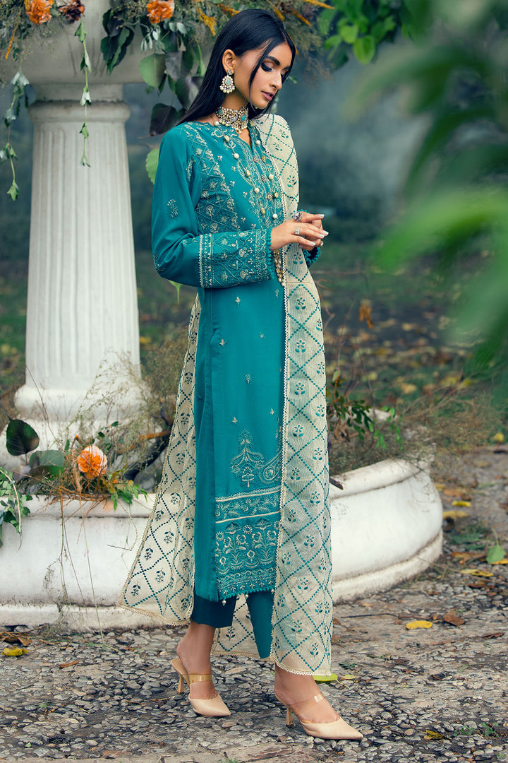 3787-CHARENTAIS EMBROIDERED LINEN UNSTITCHED