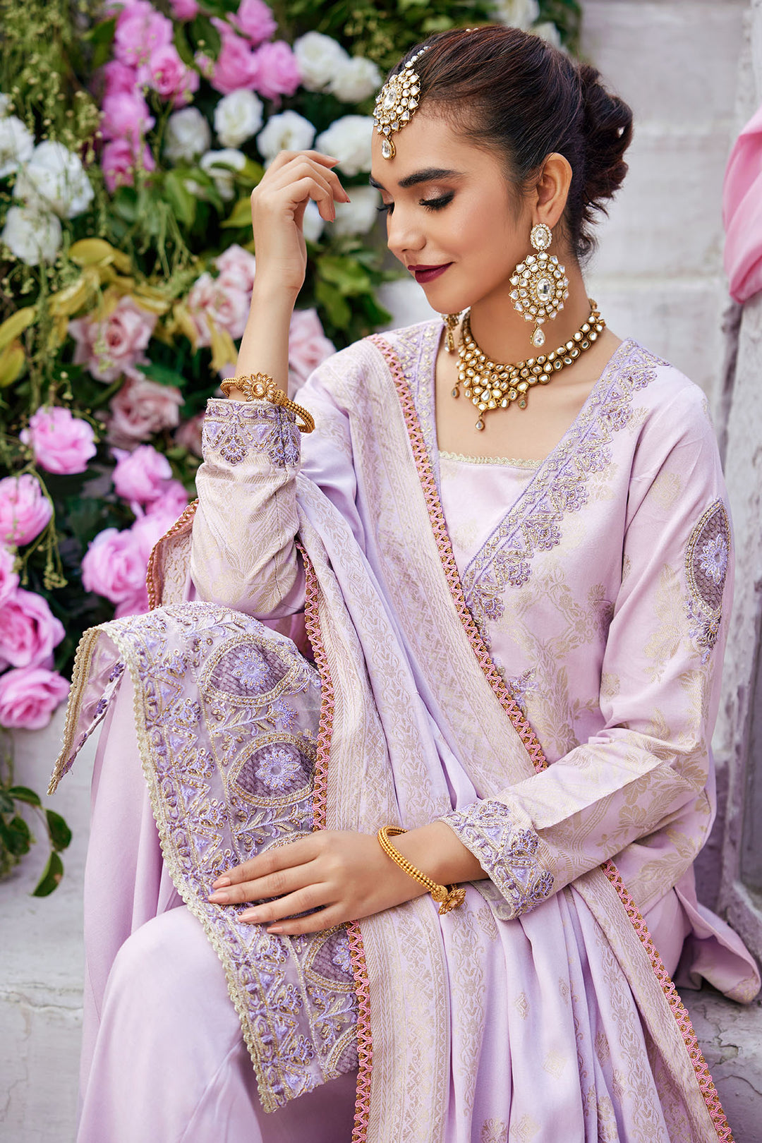 3851-MEHRNAZ EMBROIDERED JACQUARD UNSTITCHED