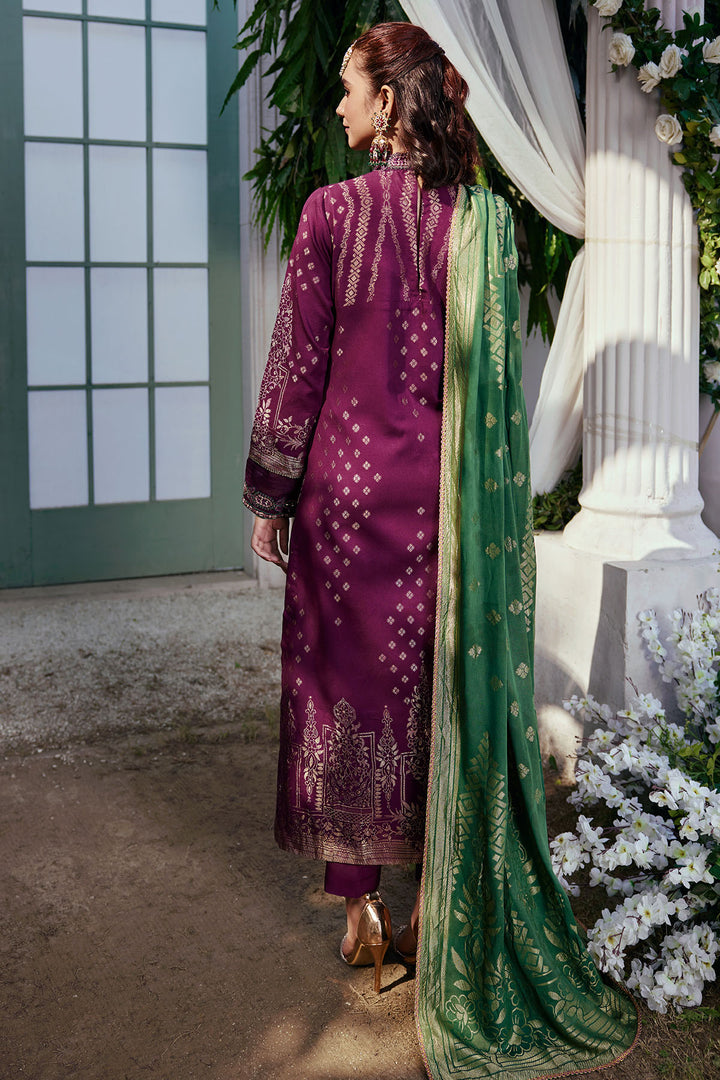 3854-ZOYA EMBROIDERED JACQUARD STITCHED