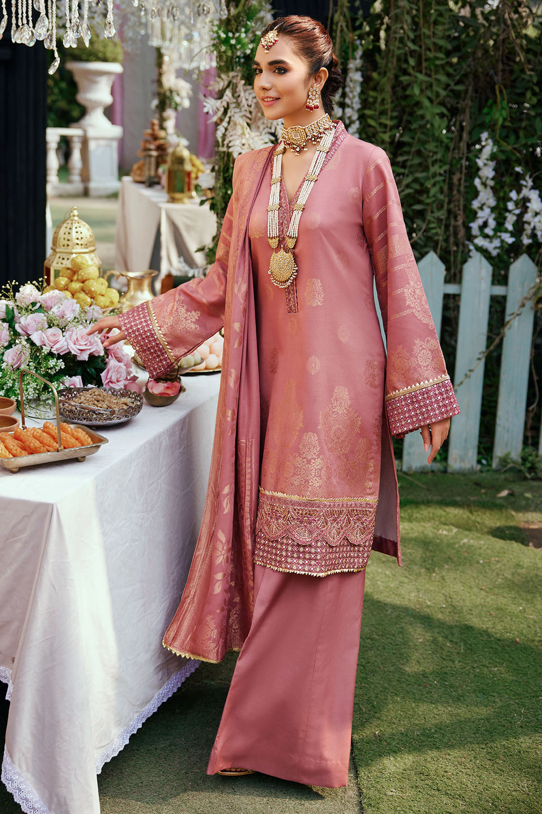 3856-NIHAL EMBROIDERED JACQUARD UNSTITCHED