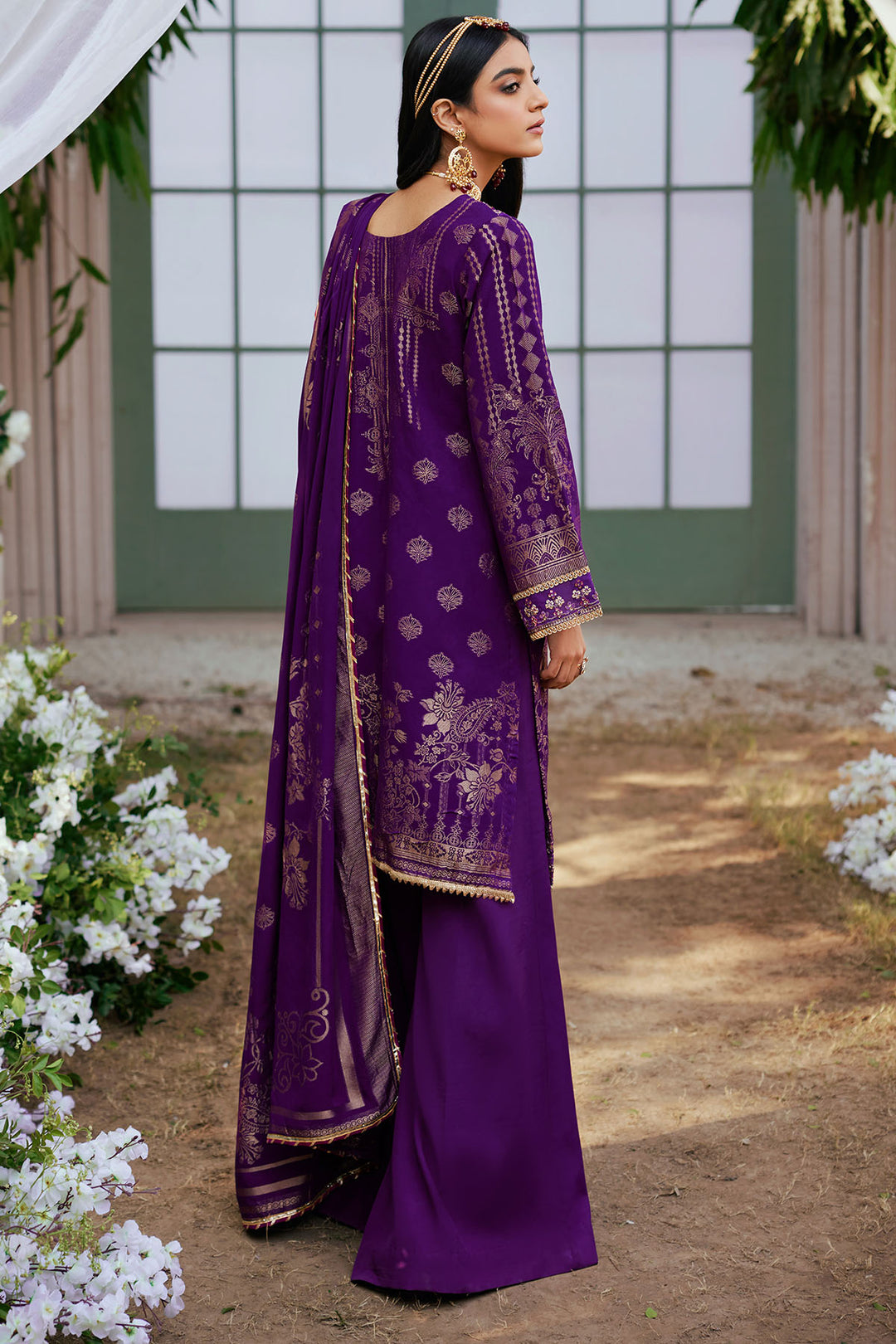 3859-ZIYA EMBROIDERED JACQUARD STITCHED