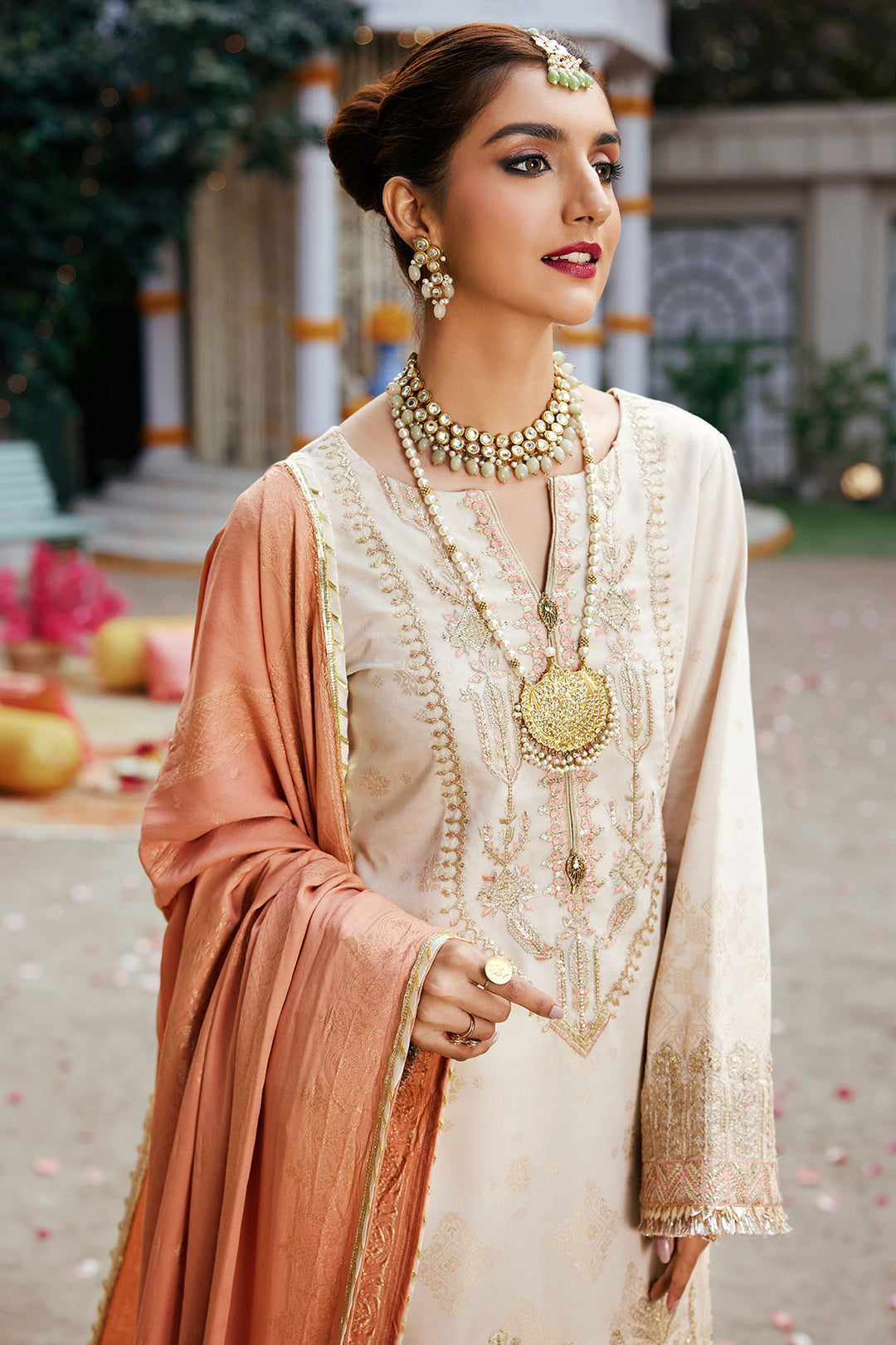 3860-NAZM EMBROIDERED JACQUARD UNSTITCHED
