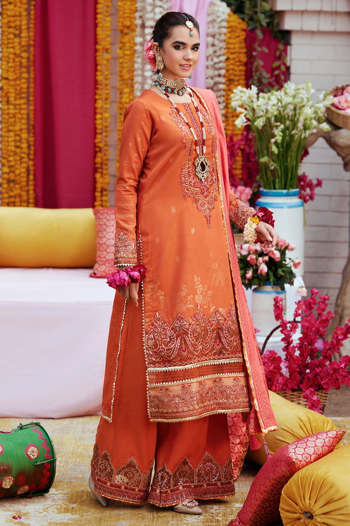 3863-GULAAB EMBROIDERED JACQUARD STITCHED