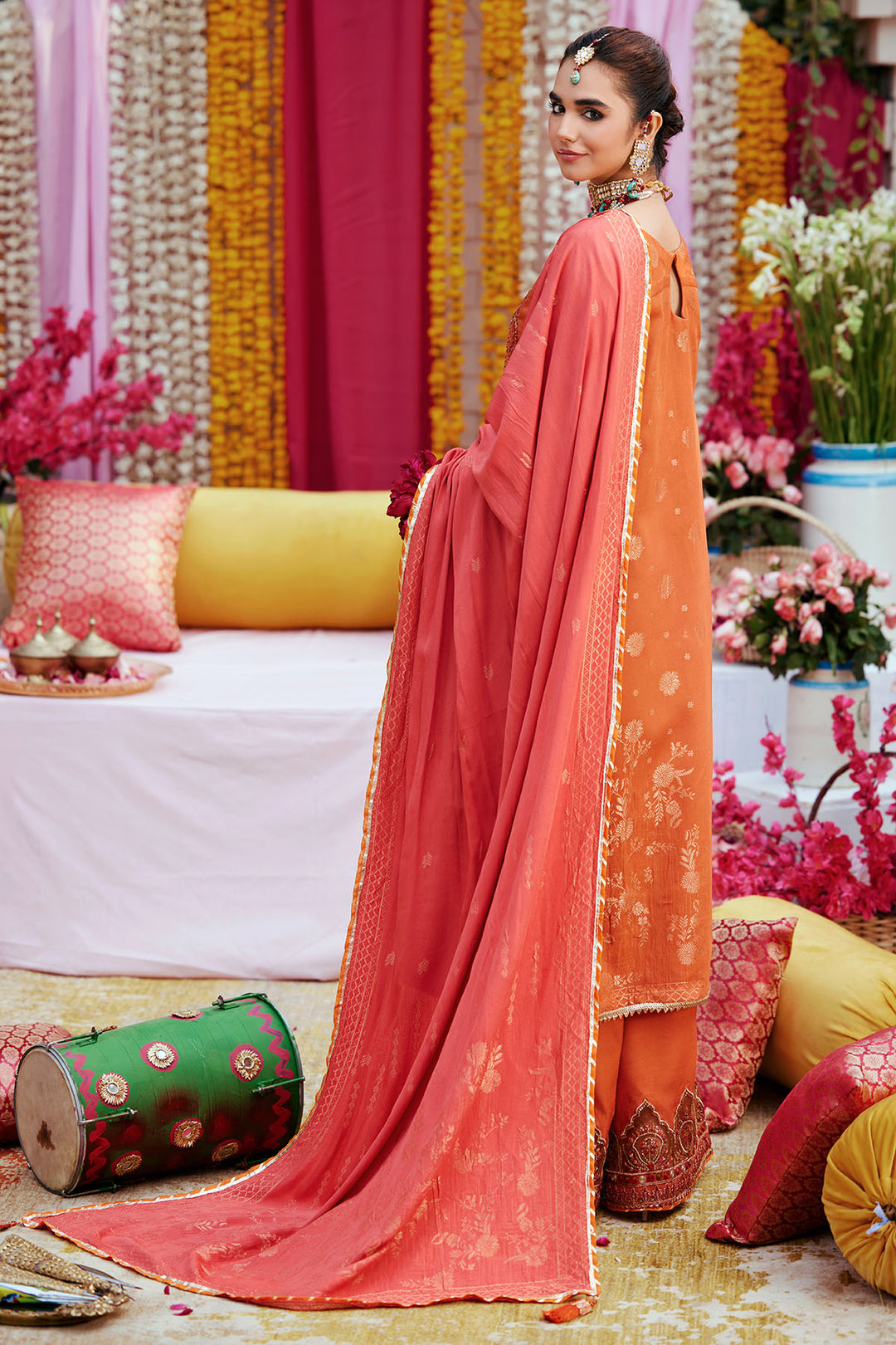3863-GULAAB EMBROIDERED JACQUARD UNSTITCHED