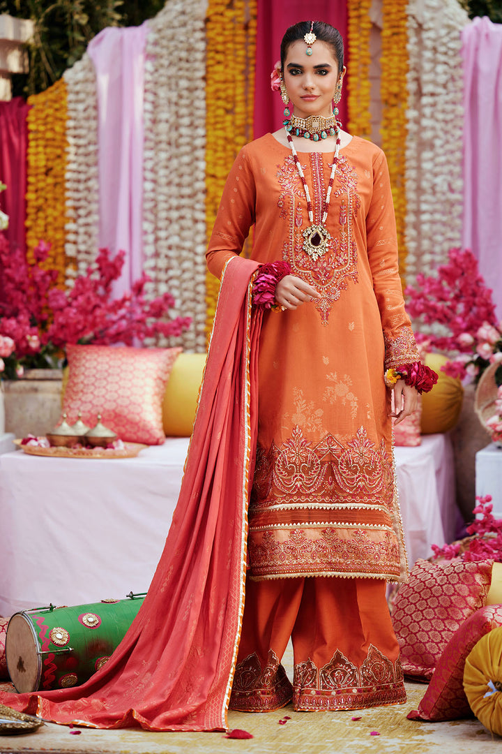3863-GULAAB EMBROIDERED JACQUARD STITCHED
