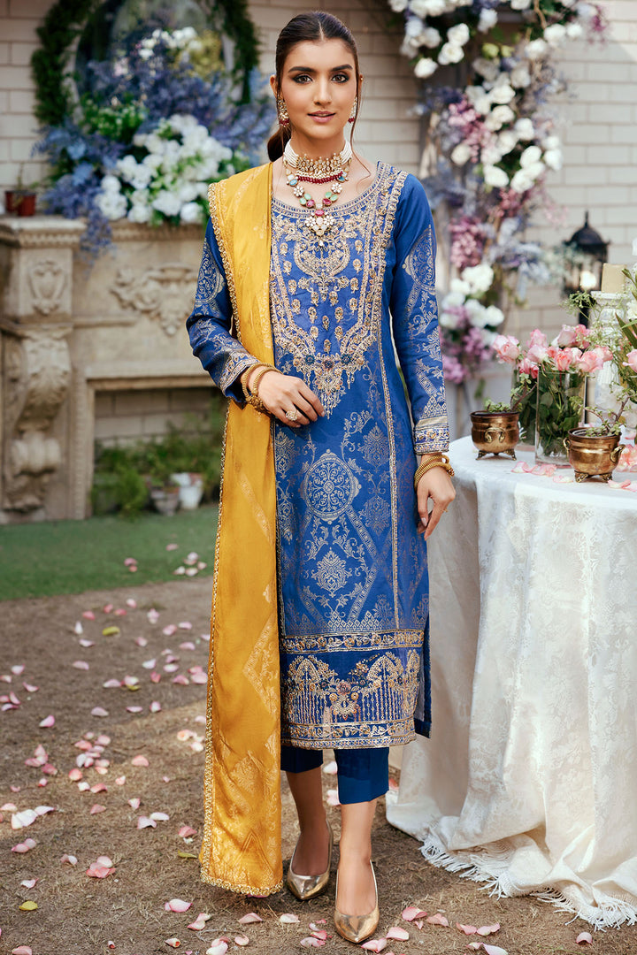 3864-ZEENAT EMBROIDERED JACQUARD UNSTITCHED