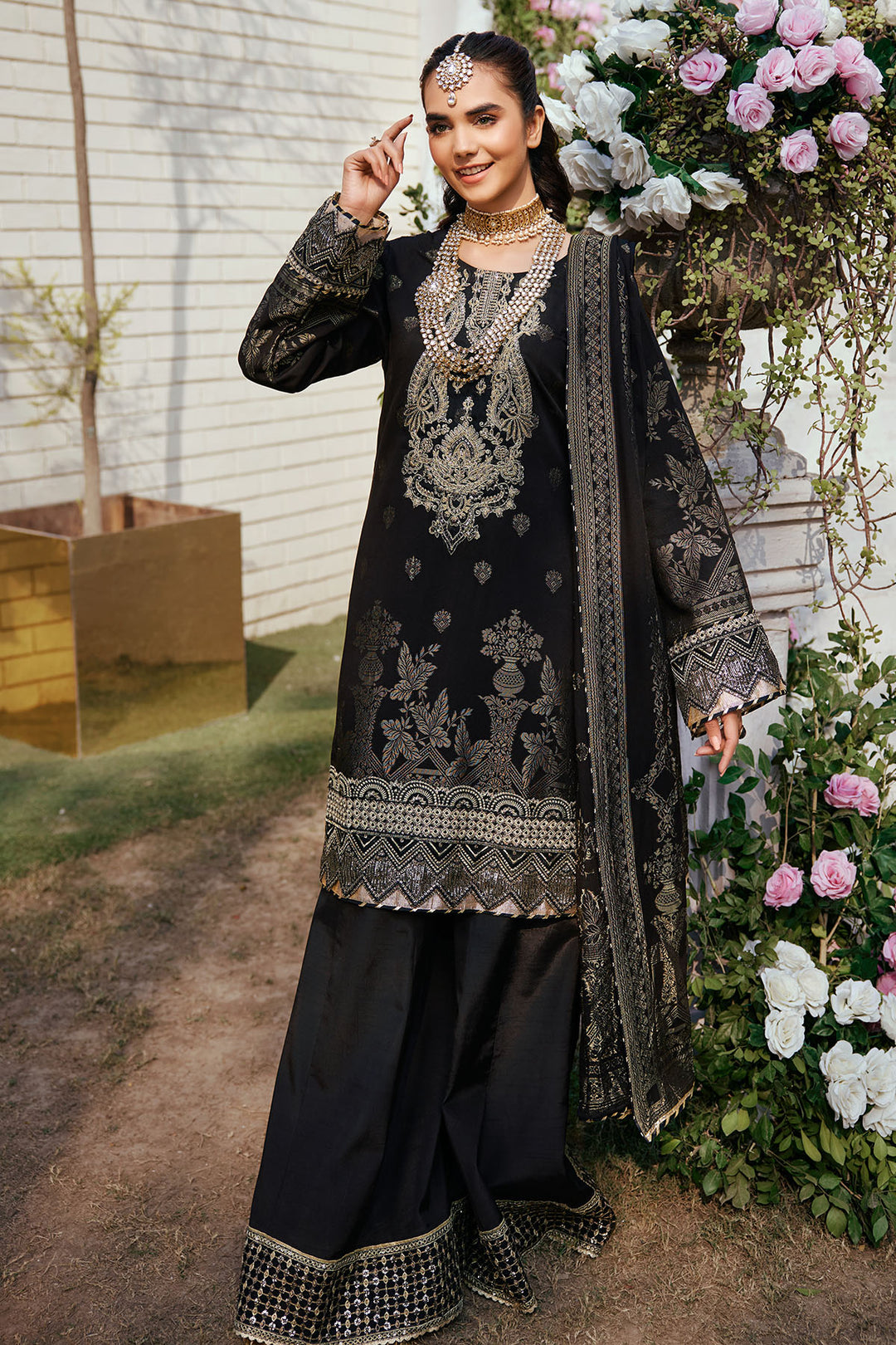 3866-NIZAM EMBROIDERED JACQUARD UNSTITCHED