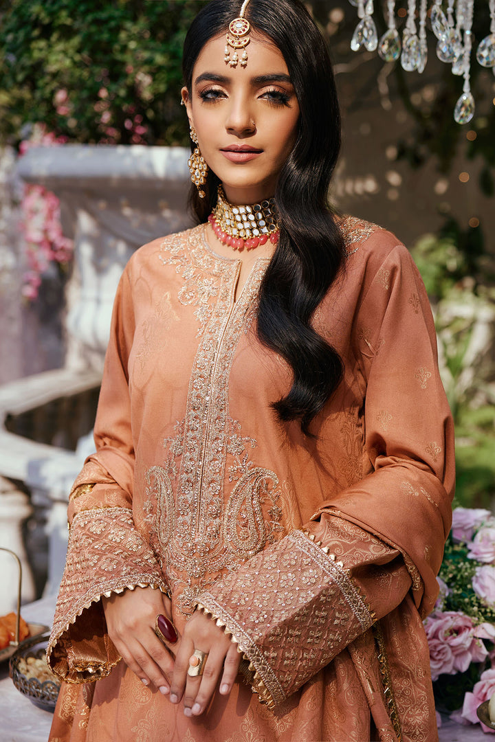 3870-LAILA EMBROIDERED JACQUARD UNSTITCHED